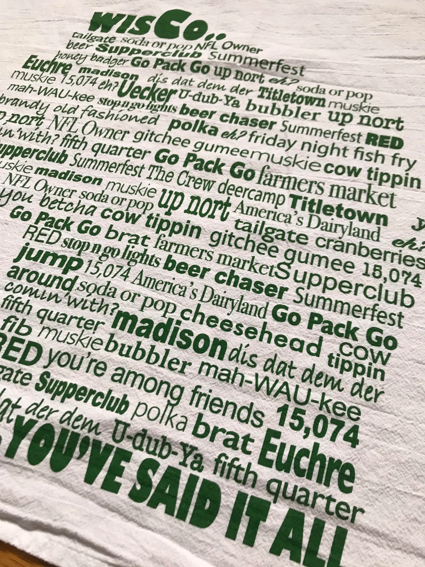 Wiscon Lingo Tea Towel