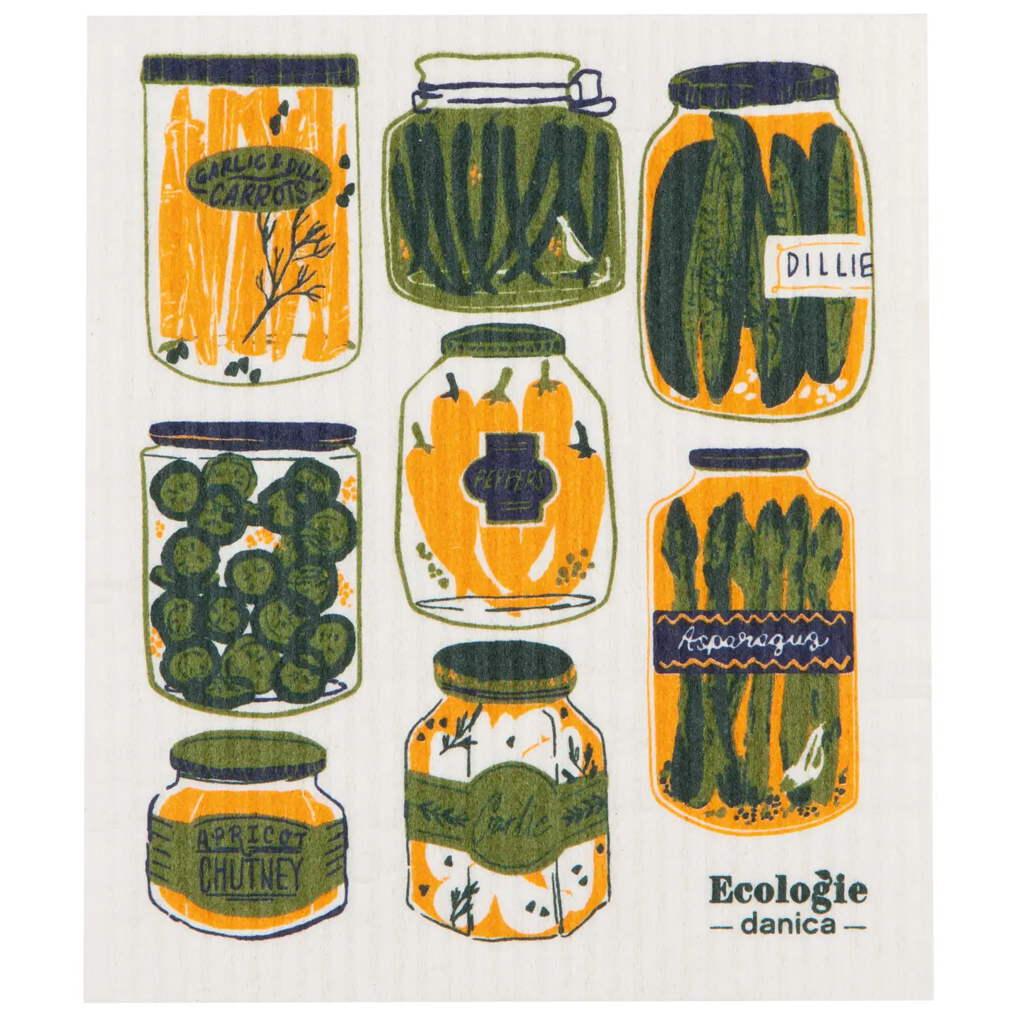 Pickle Jars Swedish Dishcloth