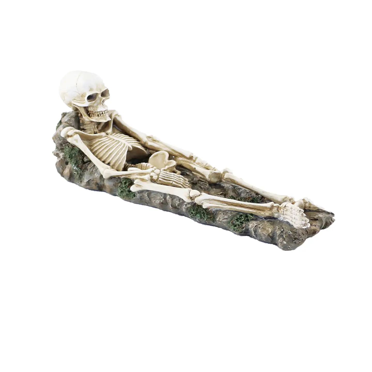 Skeleton In Grave Incense Burner