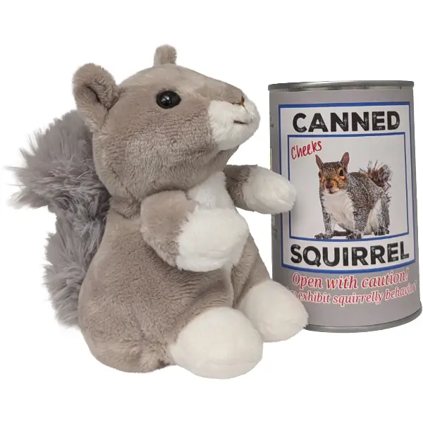 Canned Squirrel Stuffed Animal