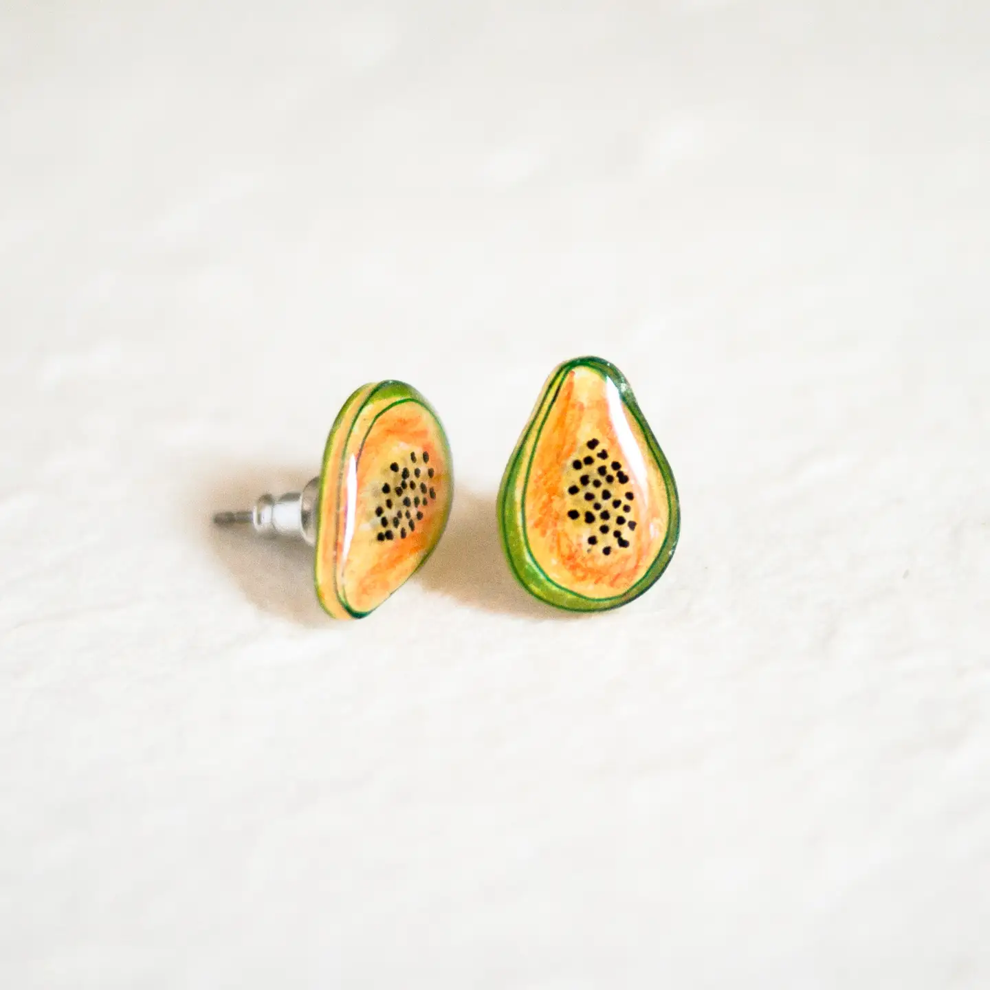 Papaya Stud Earrings