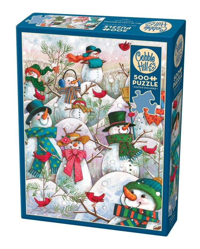 Hill of a Lot of Snowmen Puzzle 500pc