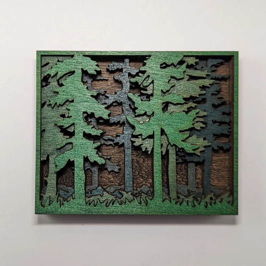 Layered Woods Art Magnet