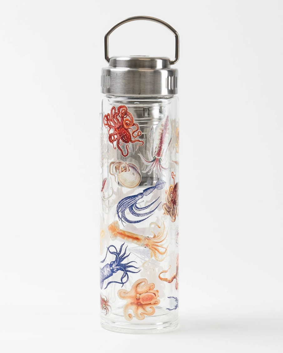 Octopus & Squid Glass Tea Infuser Flask