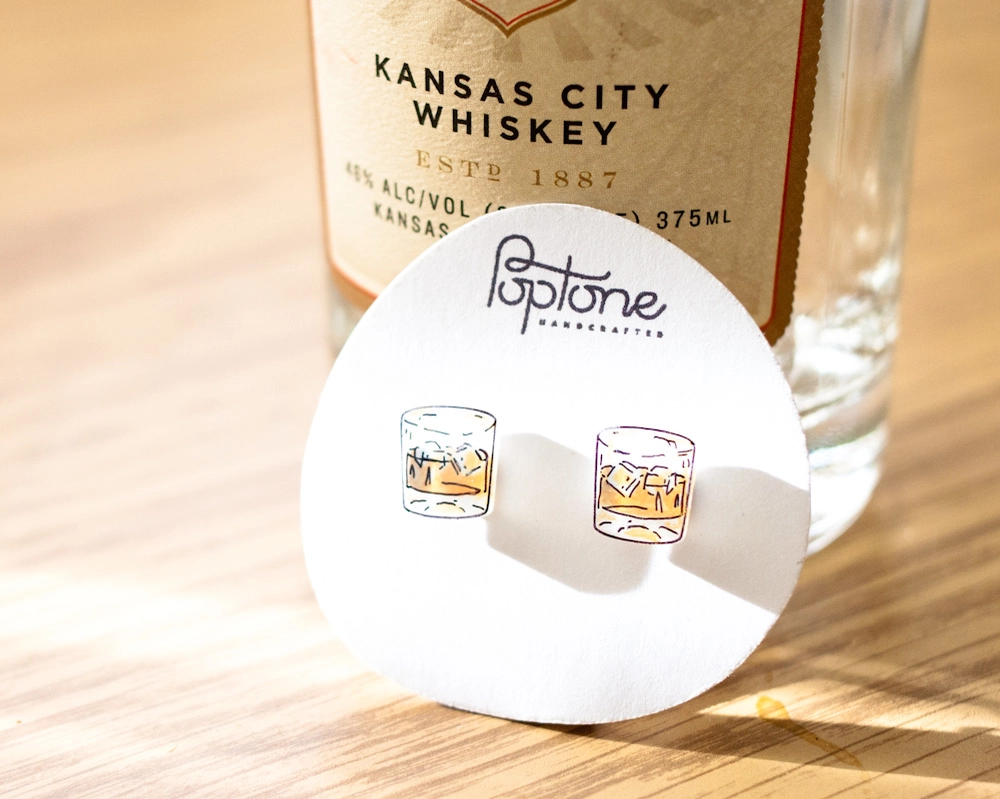 Whiskey Stud Earrings