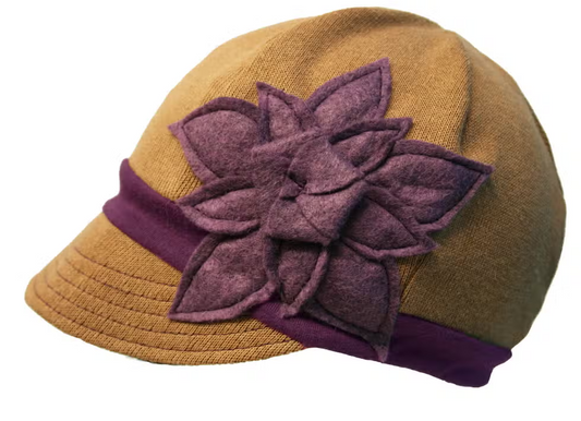 Weekender Jersey Hat-Purple Flowe : Camel