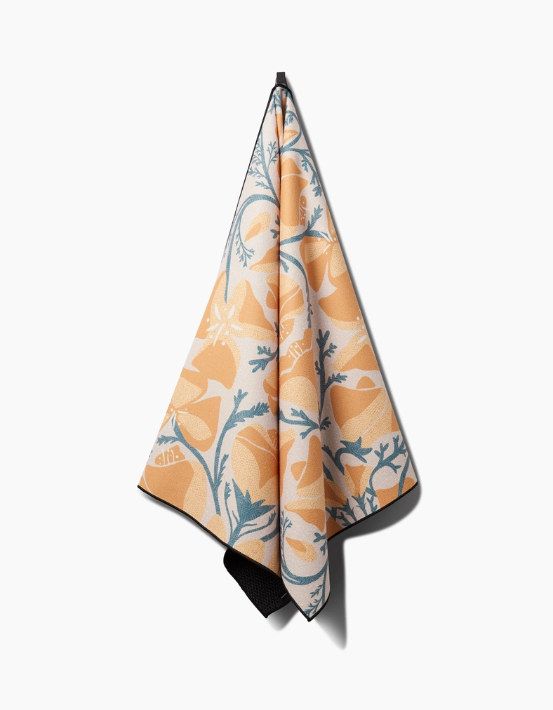 Geometry Yoga Towel Golden Poppy