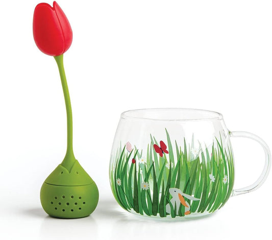 Tulip Garden Cup + Tea Infuser