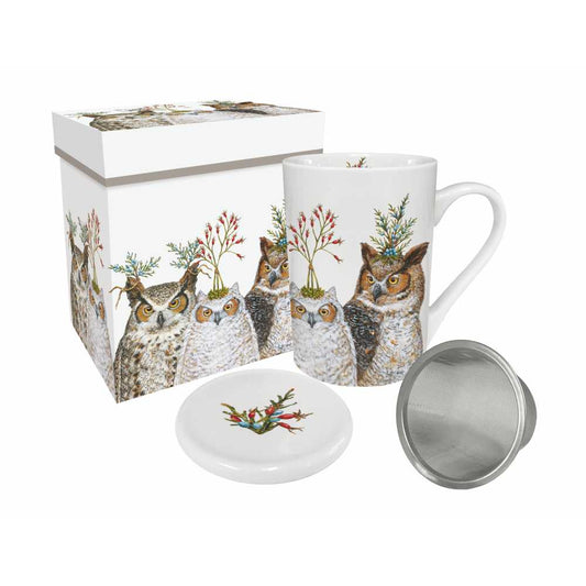 Tea Mug in Box Holiday Hoot