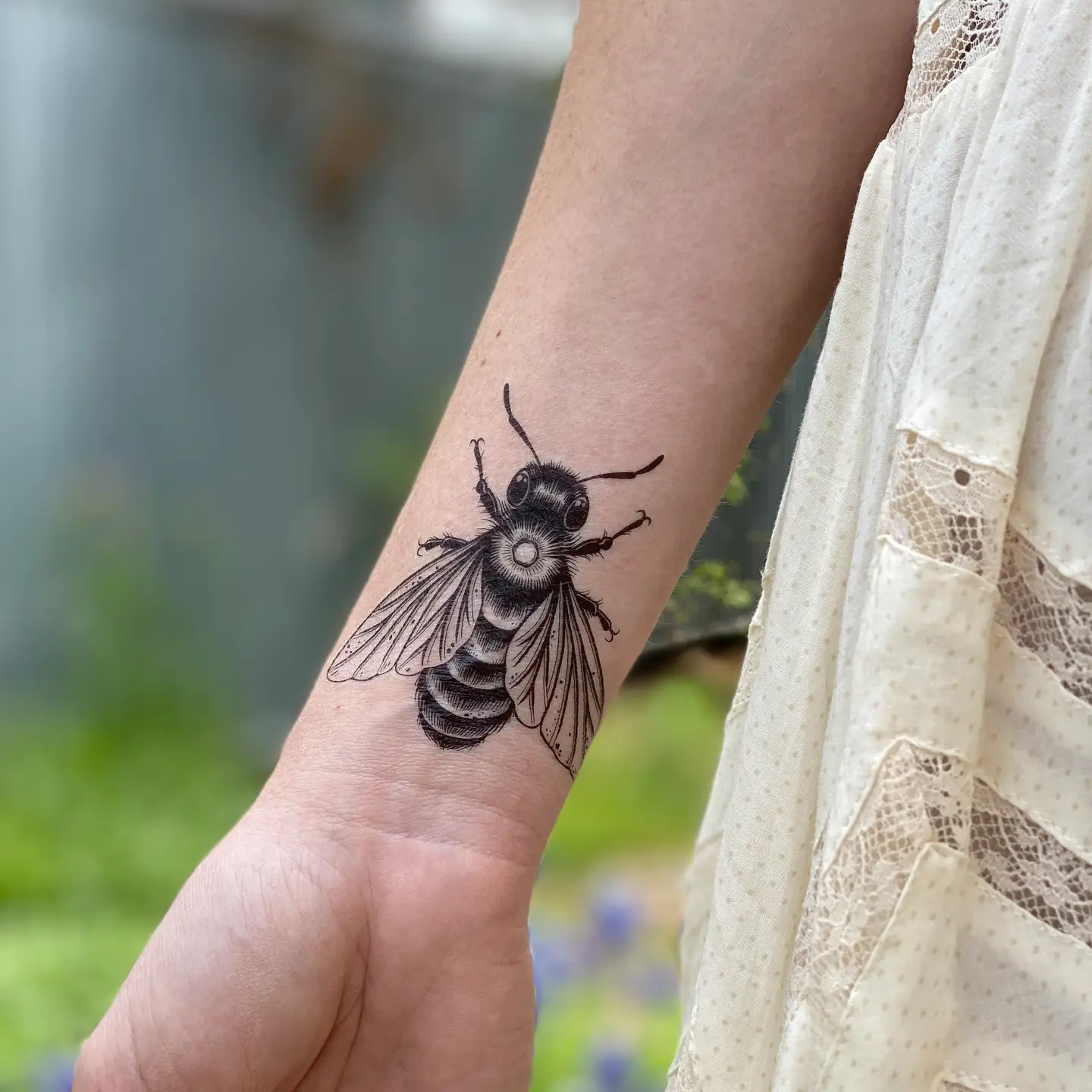 Big Bee Temporary Tattoo