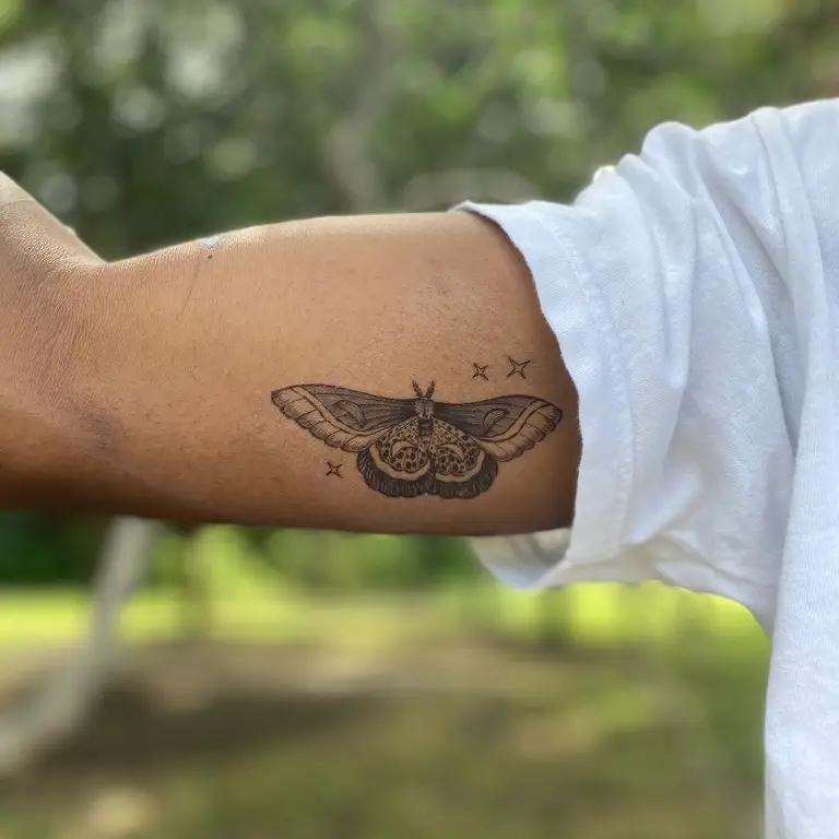 Night Moth Temporary Tattoo