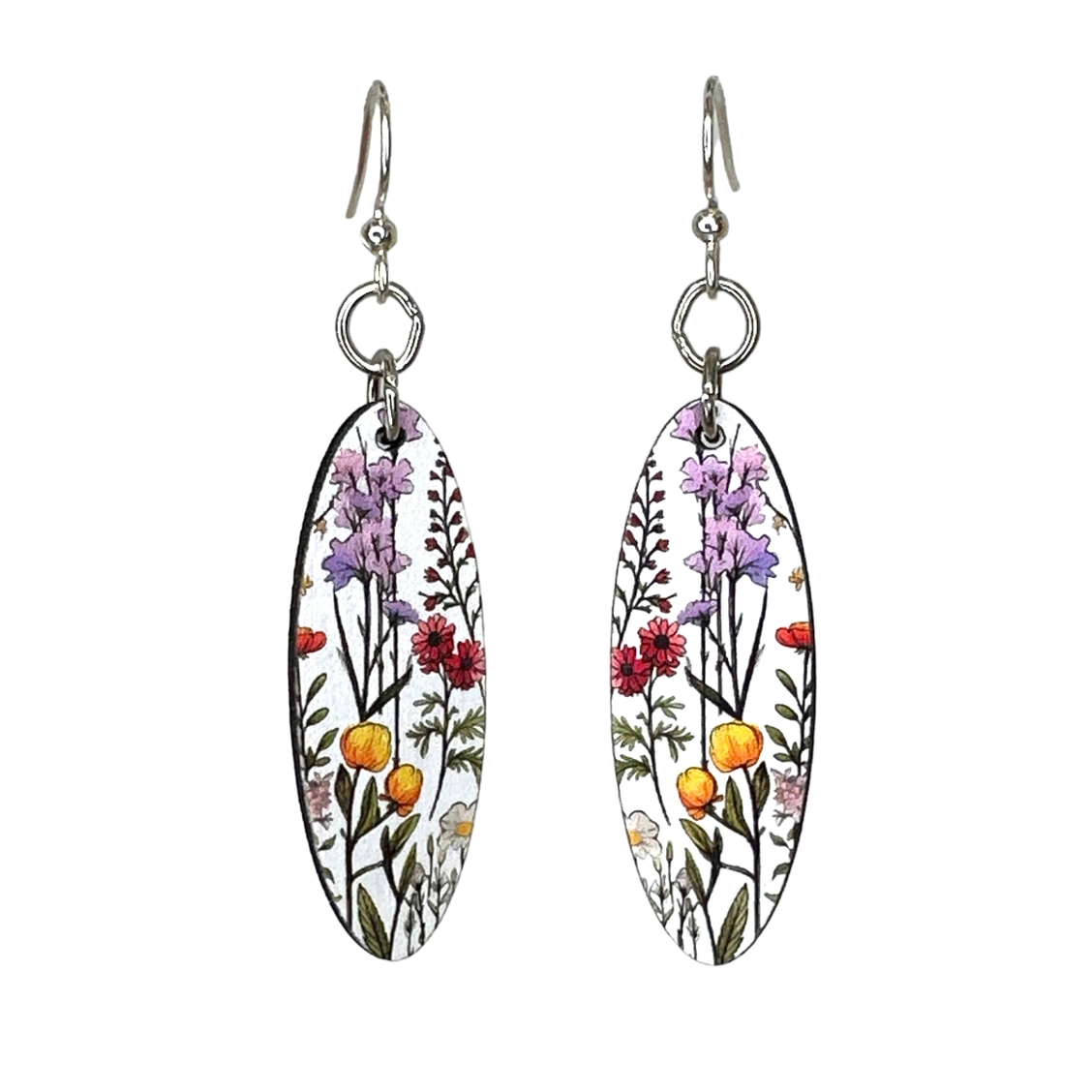 California Wild Flowers Blossoms Earrings