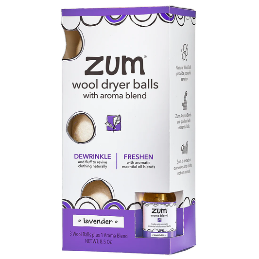 Zum Wool Dryer Balls w/ Oil - Lavender