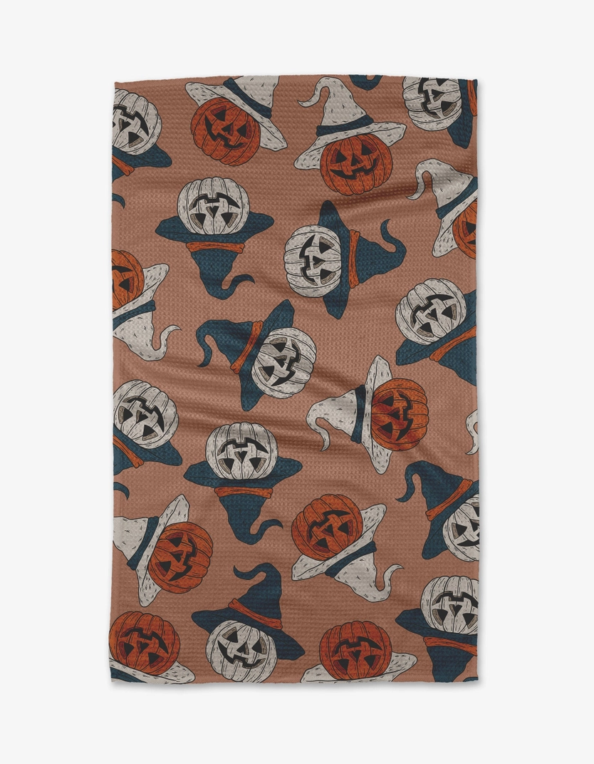 Geometry Tea Towel: Jack-O-Lanterns