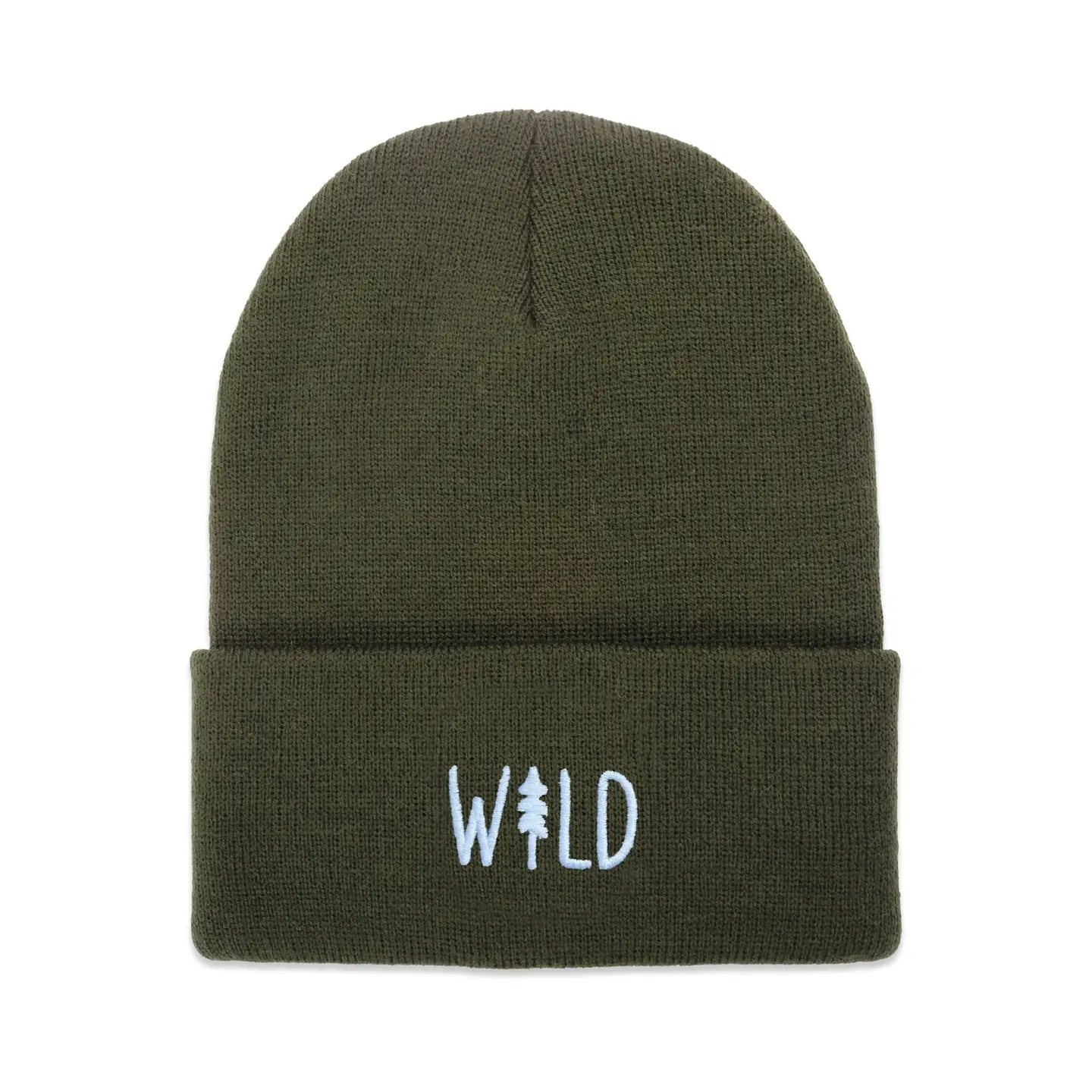 Wild Pine Cuffed Beanie - Olive