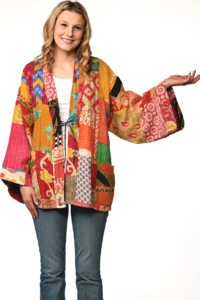 Reversible Kantha Kimono Jacket