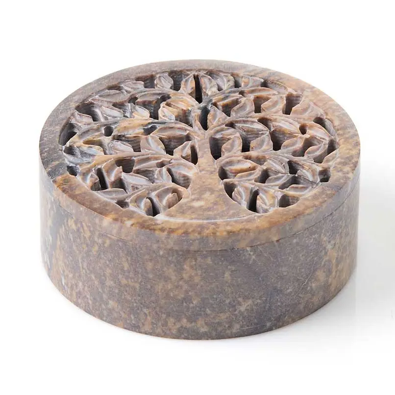 Carved Tree of Life Trinket Box