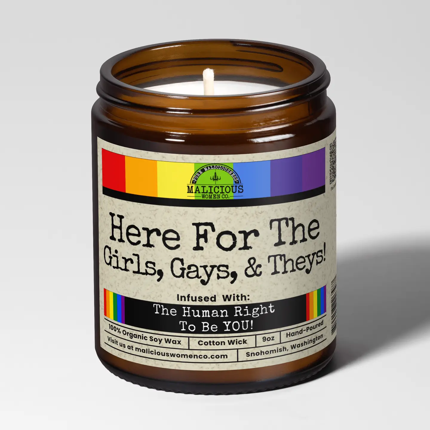 Here for Girls, Gays & Theys Candle