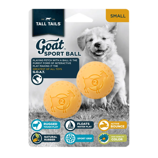 Small Goat Sport Ball Dog Toy 2pk