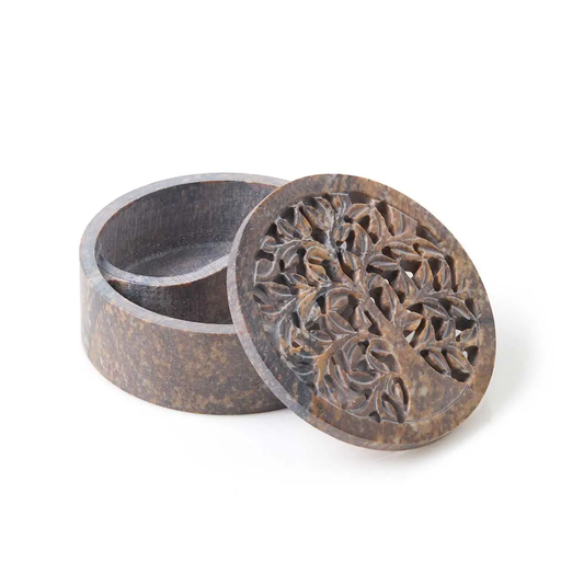 Carved Tree of Life Trinket Box