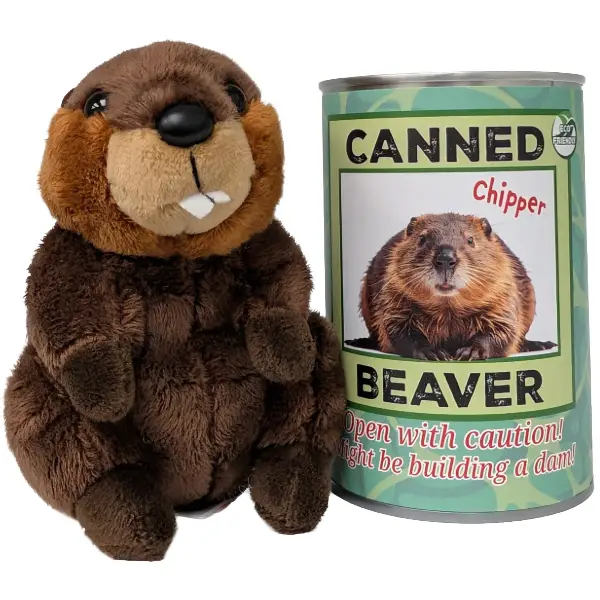 Canned Chipped the Beaver Stuffed Animal