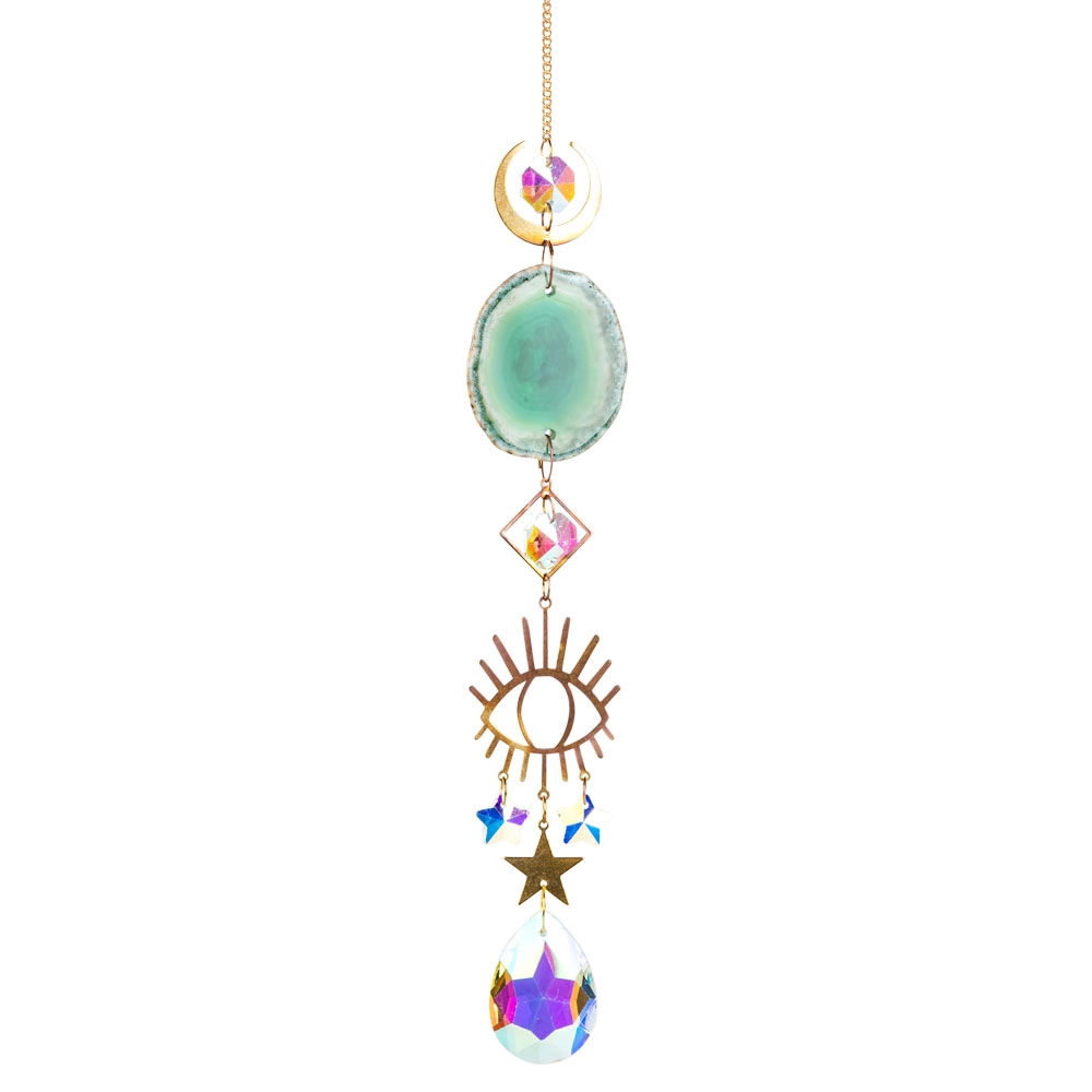 Evil Eye Agate Suncatcher