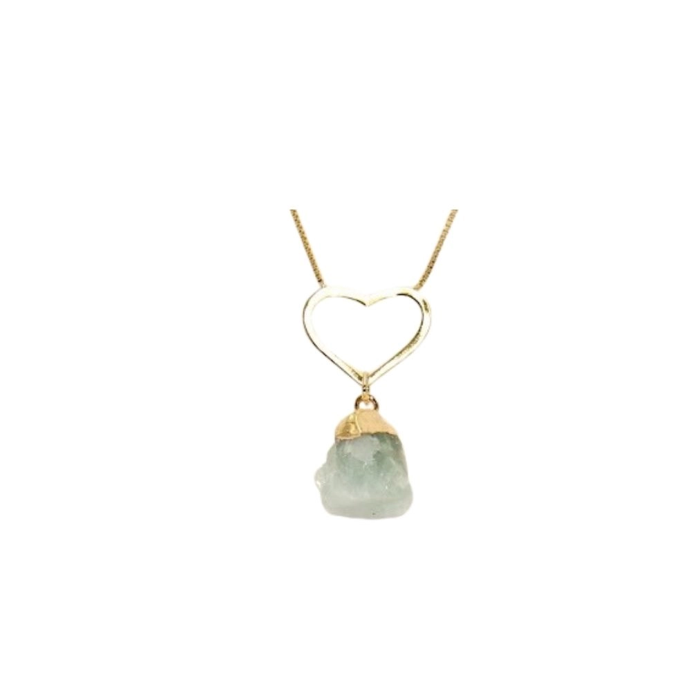 Aquamarine Heart Necklace