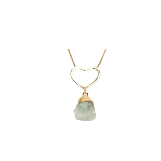 Aquamarine Heart Necklace