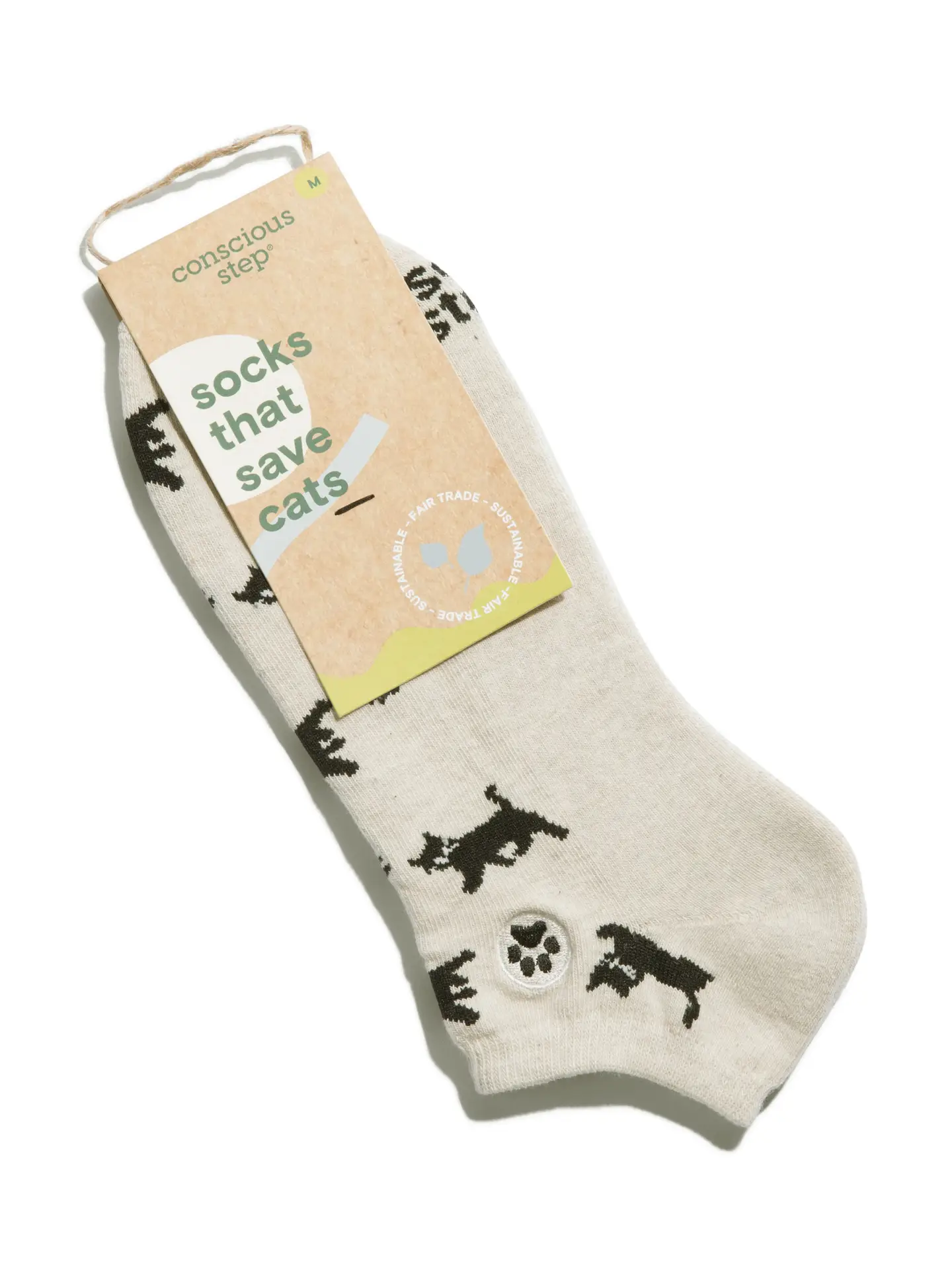 Ankle Socks That Save Cats (Beige Cats)