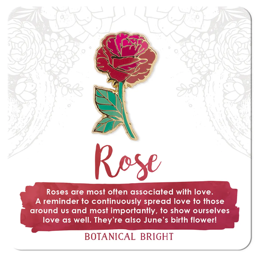 Red Rose Enamel Pin