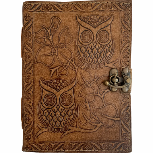 Leather Journal Owls