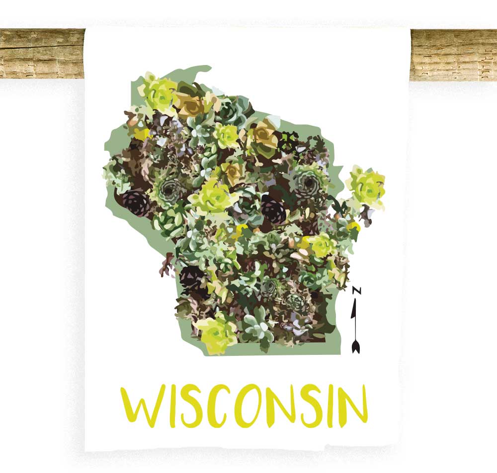 Wisconsin Succulent Towel