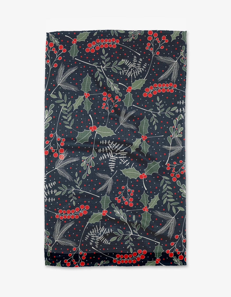 Geometry Tea Towel: Mistletoe Miracle