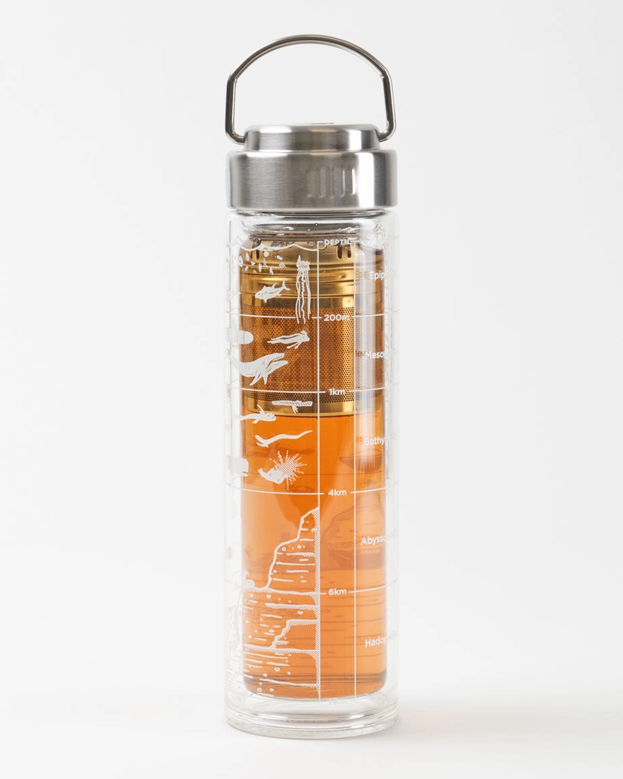 Beneath the Waves Glass Tea Infuser Flask