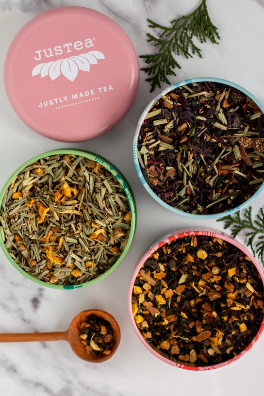 Holiday Tea Trio in Tin