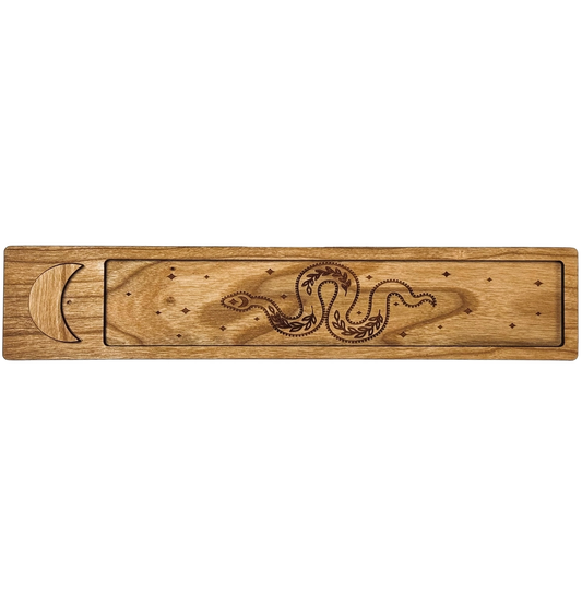 Snake Cherry Wood Incense Burner