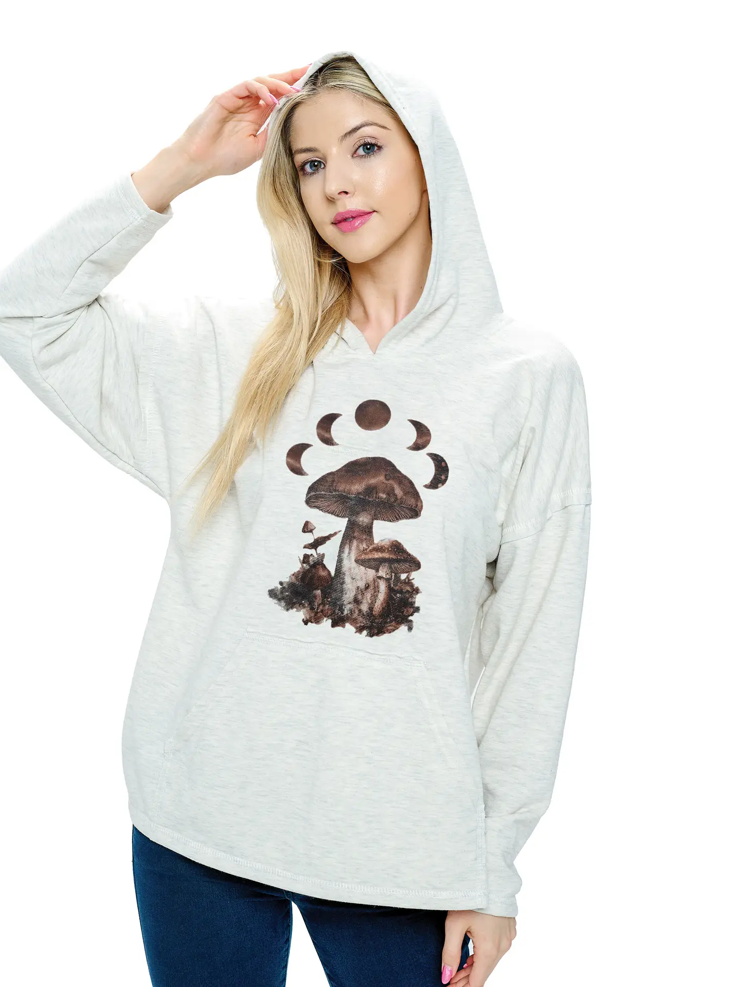 Boho Mushroom Moon Hoodie