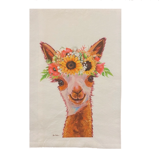 Sunflower Alpaca Tea Towel