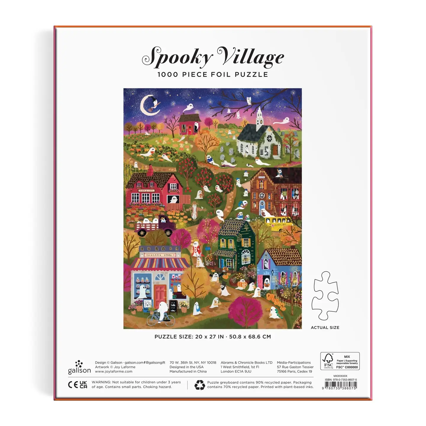 Spooky Village Foil Puzzle 1000pc
