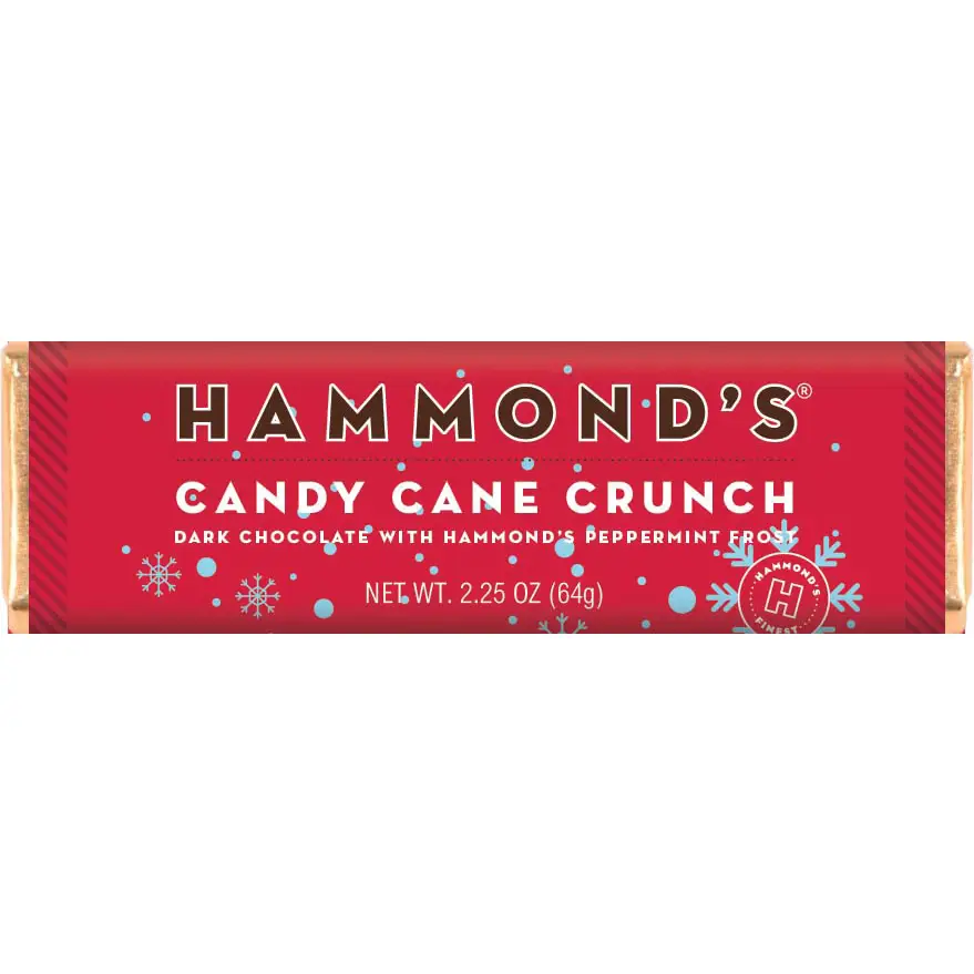 Candy Cane Crunch Dark Chocolate Bar