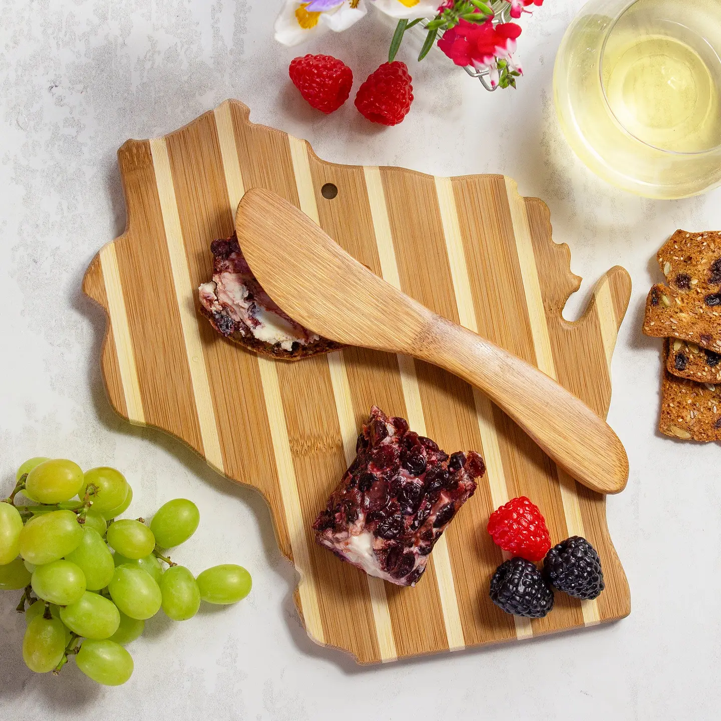 Wisconsin Charcuterie Board + Knife Set