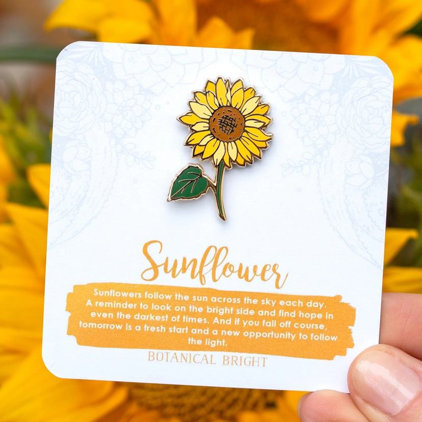 Sunflower Enamel Pin