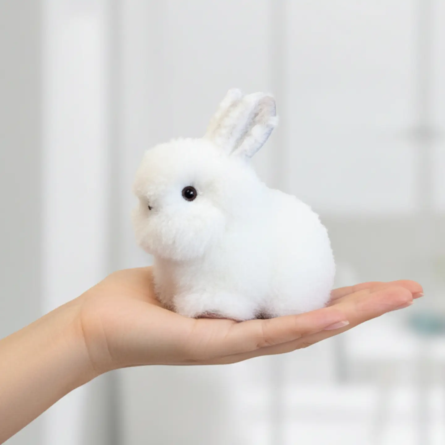 Alpaca Bunny Micro 6" White