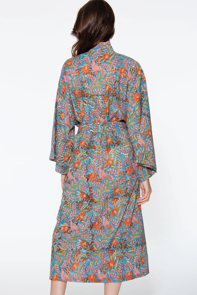 Kimono Robe - Blue Multi