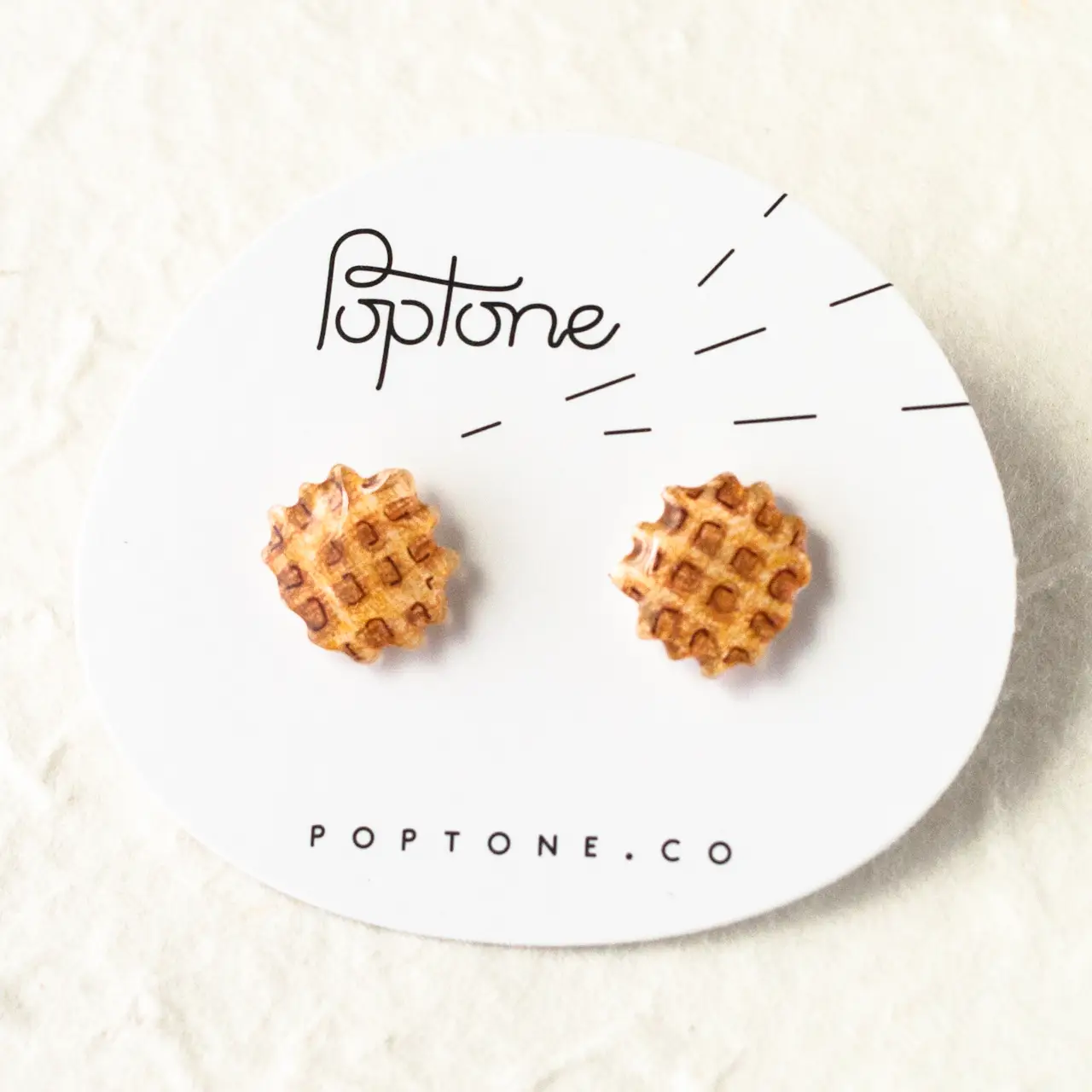 Waffle Stud Earrings