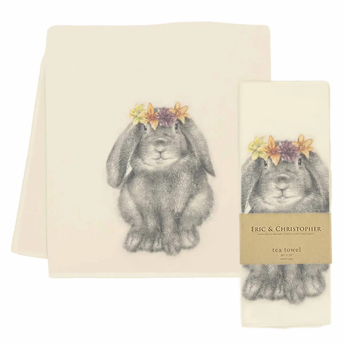 Floofers Bunny Tea Towel