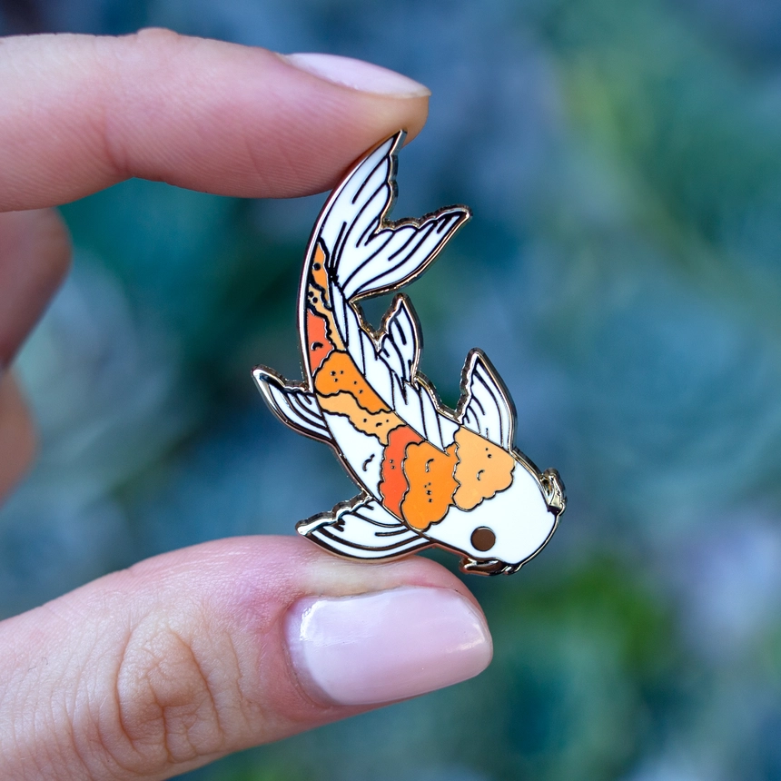 Koi Fish Enamel Pin