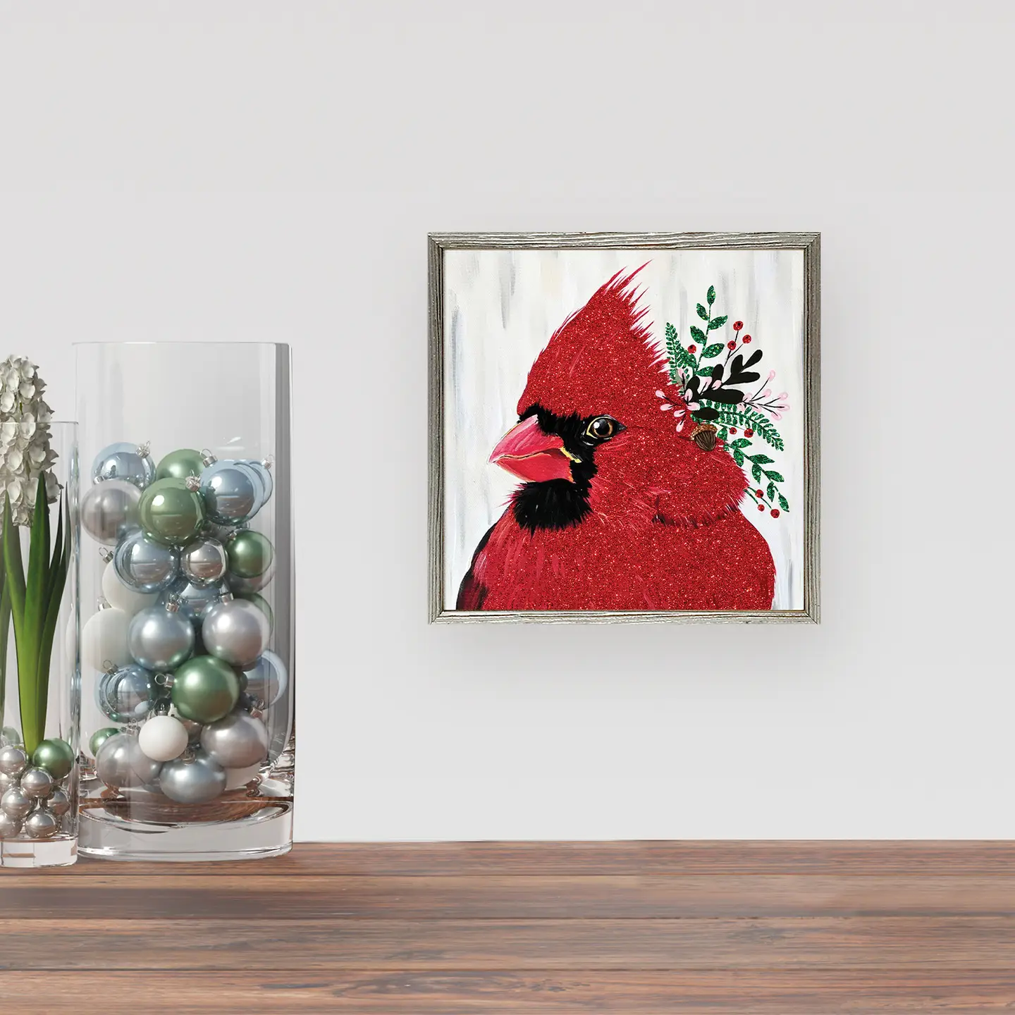 Holiday - Flora & Fauna - Merry Spring Cardinal Mini Canvas