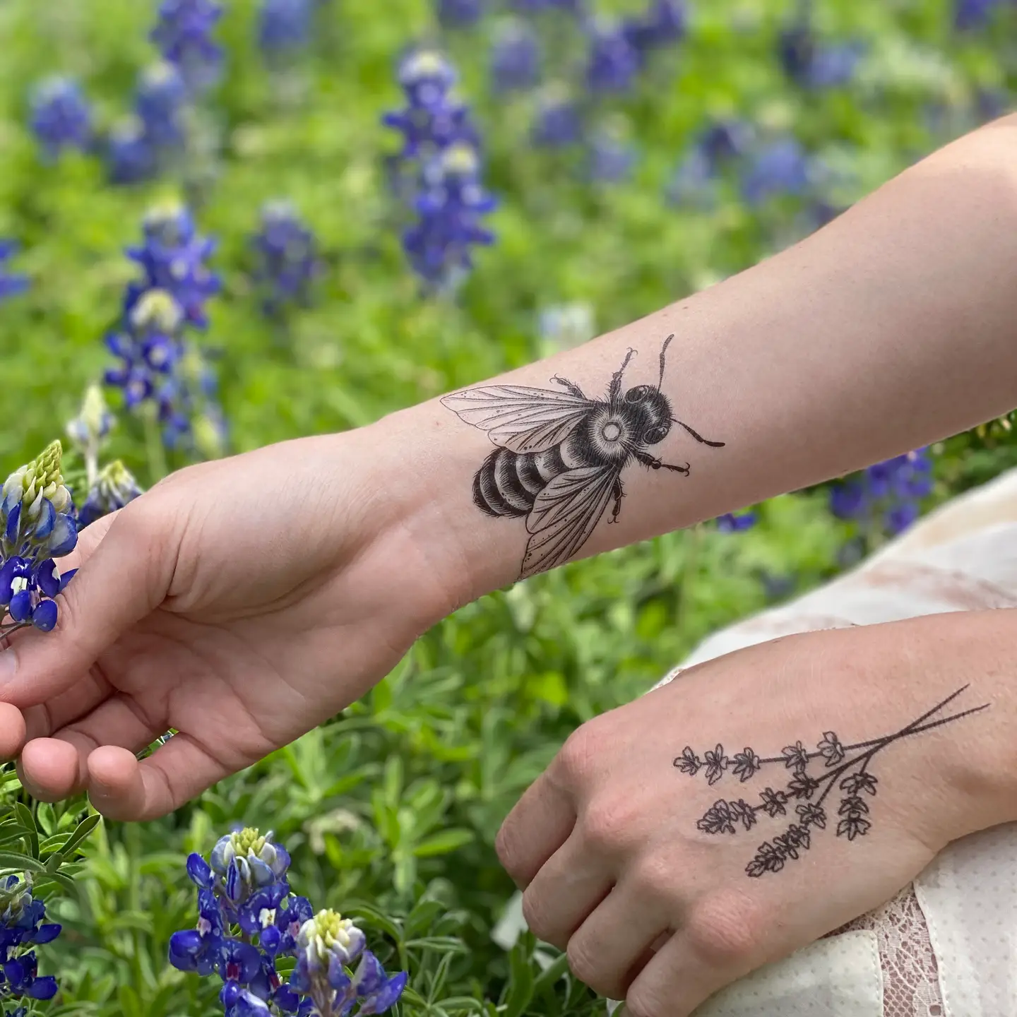 Big Bee Temporary Tattoo