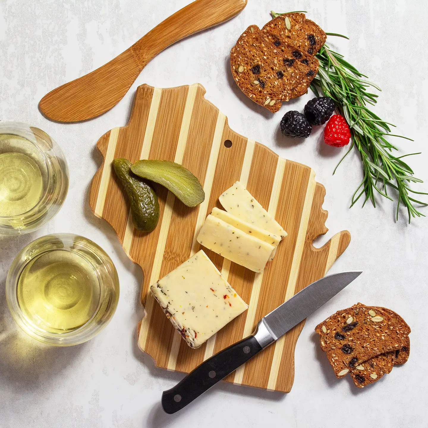 Wisconsin Charcuterie Board + Knife Set